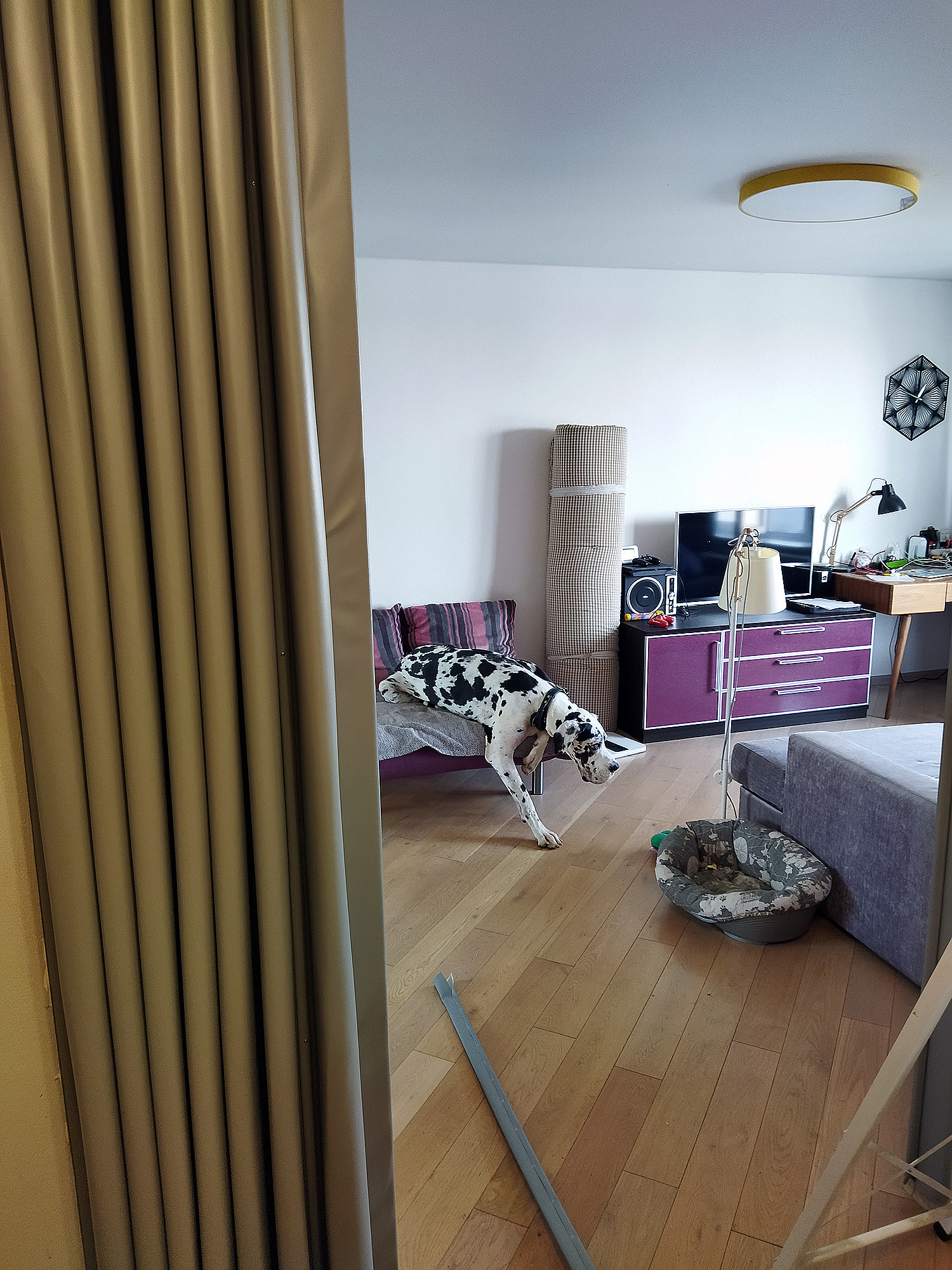 Идеально подходит для разделения пространства в комнате-студии, наша мягкая перегородка не только выполнит функцию зонирования